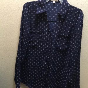 Express Blue Portofino Blouse
